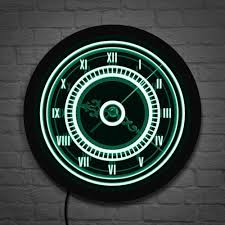 Lighted Wall Clock Non Ticking Battery