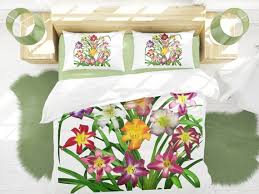 Comforter Hemerocallis Flower Bedroom