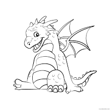 Do not give them rules of real dragon colour that you think. Dragon Coloring Pages Animal Printable Sheets Cute Dragon 2021 1742 Coloring4free Coloring4free Com