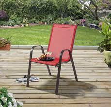 sling outdoor patio chair red