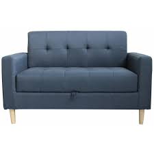 2 Seater Fabric Sofa With Wooden Legs