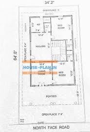 East Face House Plan Design 34 64 For