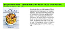 Free Download One Pot Comfort Make Everyday Meals In One