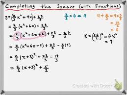 The Square Examples With Fractions