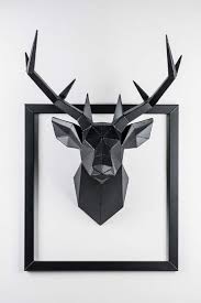 Artisan Black Decorative Stag Head Handmade