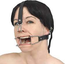 Mean BDSM Mouth Hook + Nose Hook Lockable - BDSM Mouth Gag with Metal Hook  - Bondage SM Sex Toy Head Harness - Sex Fetish Mouth Spreader :  Amazon.co.uk: Health & Personal Care