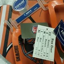 Cleveland Browns Nfl Football Flip Flop Size 9 10 Nwt