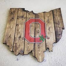 rustic wood signs ohio state buckeyes