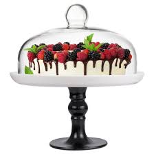 Black Footed Pedestal Cake Stand And