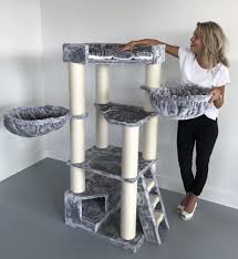 The best cat trees, condos, and towers are sturdy pieces of furniture that provide environmental enrichment for your cat. Cat Tree For Large Cats Royalty Blackline Light Grey Xxl Extra Big Breed Trees Scratch Post And Adult Towers Furniture Scratcher Activity Centre Play Towers Trees