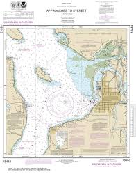 18443 Approaches To Everett Nautical Chart