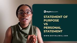 purpose and personal statement