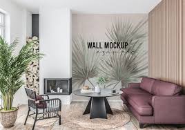 wall mockup wallpaper mockup living