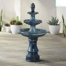 outdoor floor water fountain with light