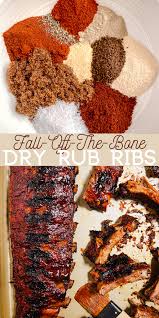 This meaty oven baked dry rubbed pork baby back ribs recipe is tender, easy to make, and full of flavor & spices. Fall Off The Bone Dry Rub Ribs Baked Bbq Ribs Smoked Food Recipes Ribs Recipe Oven