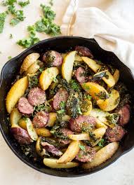 smoked sausage potato skillet bake