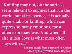 Knitting Love - Quotes on Pinterest | Knitting, Knits and Ryan Gosling via Relatably.com