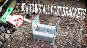 how to install post base brackets into