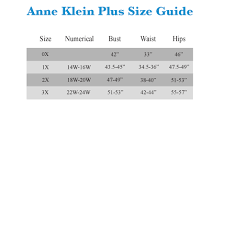 Anne Klein Plus Size Chart Via 6pm In 2019 Size Chart