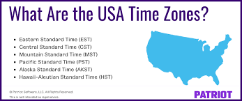 diffe time zones united states
