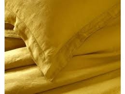 linen bedding set mustard