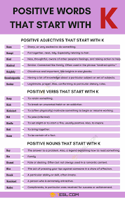 242 positive words that start with k