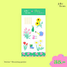 sticker blooming garden line ping