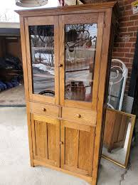 Antique Oak Kitchen Cupboard Cabinet