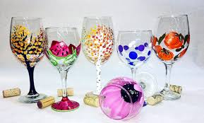byob wine glass painting creatively