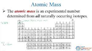 chemistry lesson average atomic m