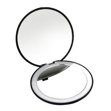 Amazon Com Best Travel Mirror 10x Magnifying Mirror With Light Small Compact Mirror For Pocket Portable Led Lighted Makeup Mirror Foldable Travel Mirror 1x 10x Magnification Furniture Decor