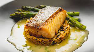 seared sablefish with white wine and