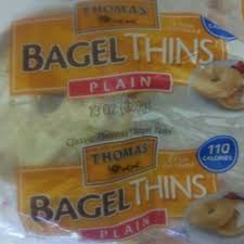 calories in thomas bagel thins plain