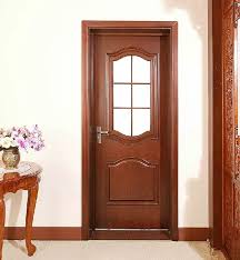 China Modern Interior Glass Wood Door