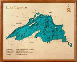 Lake Superior Map And Info Lake Superior Map Lake Art