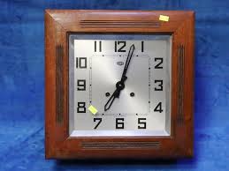 Art Deco Timber Framed Wall Clock