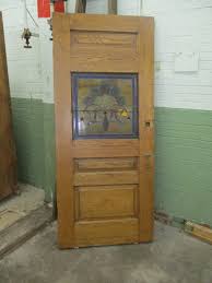 Carved Stained Glass Cottage Door The