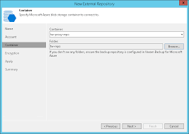 step 4 select azure blob container