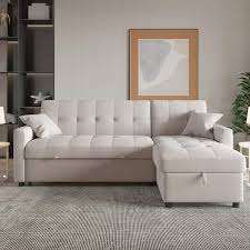 4 Seats Sectional Storage Sofa Bed