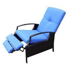 Plastic Rattan Outdoor Recliner Chair
