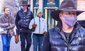 Conan O'Brien rocks cowboy hat for stroll through Aspen with wife Liza and  18-year-old daughter Neve