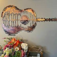 Abstract Guitar Metal Art Deco Craft