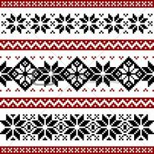 Knitted Snowflake Pattern Image Description Nordic