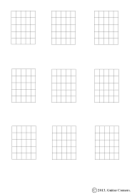 Guitar Corners Chord Diagram Blanks 5 Fret Range