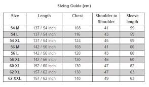 Al Aseel Size Chart Pre Man Kalem