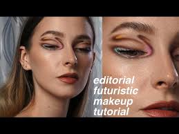 editorial futuristic makeup tutorial