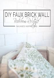 Diy Faux Brick Wall Salvaged Inspirations