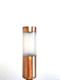 Led Copper Bollard Light In Raw Copper