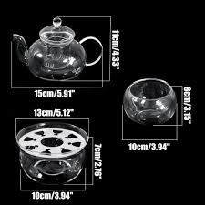 transpa glass teapot tea set