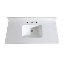 Get 5% in rewards with club o! Avanity Vut43wq R 43 Inch White Quartz Vanity Top With Rectangular Undermount Sink